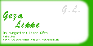 geza lippe business card