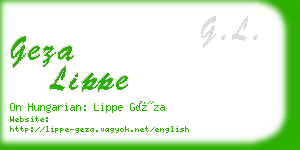 geza lippe business card